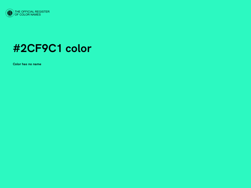 #2CF9C1 color image