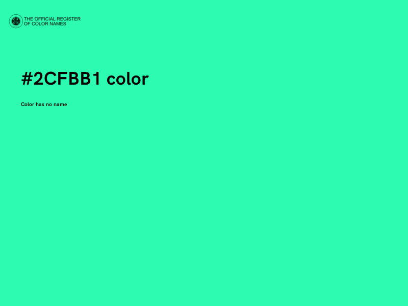 #2CFBB1 color image