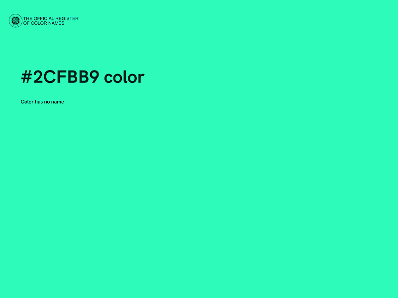 #2CFBB9 color image