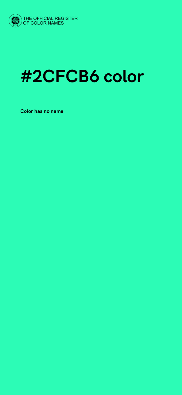 #2CFCB6 color image