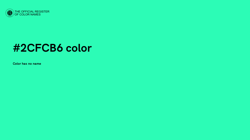 #2CFCB6 color image