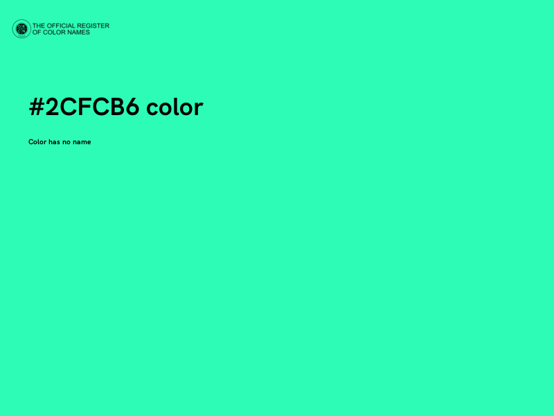 #2CFCB6 color image