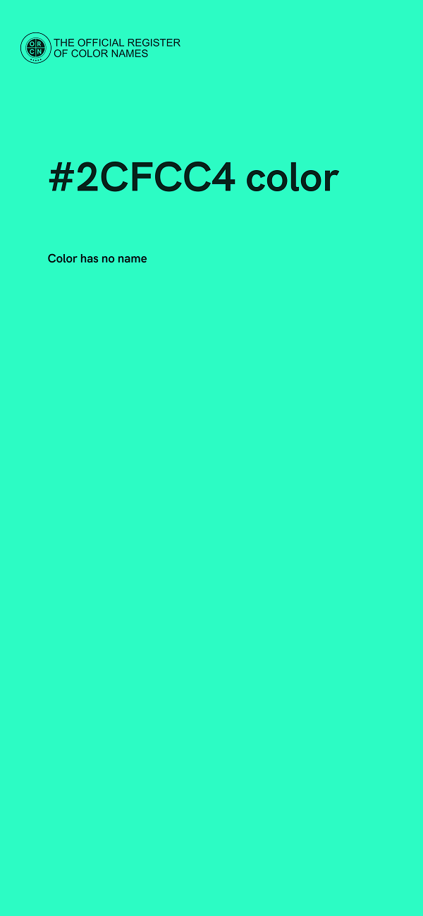 #2CFCC4 color image