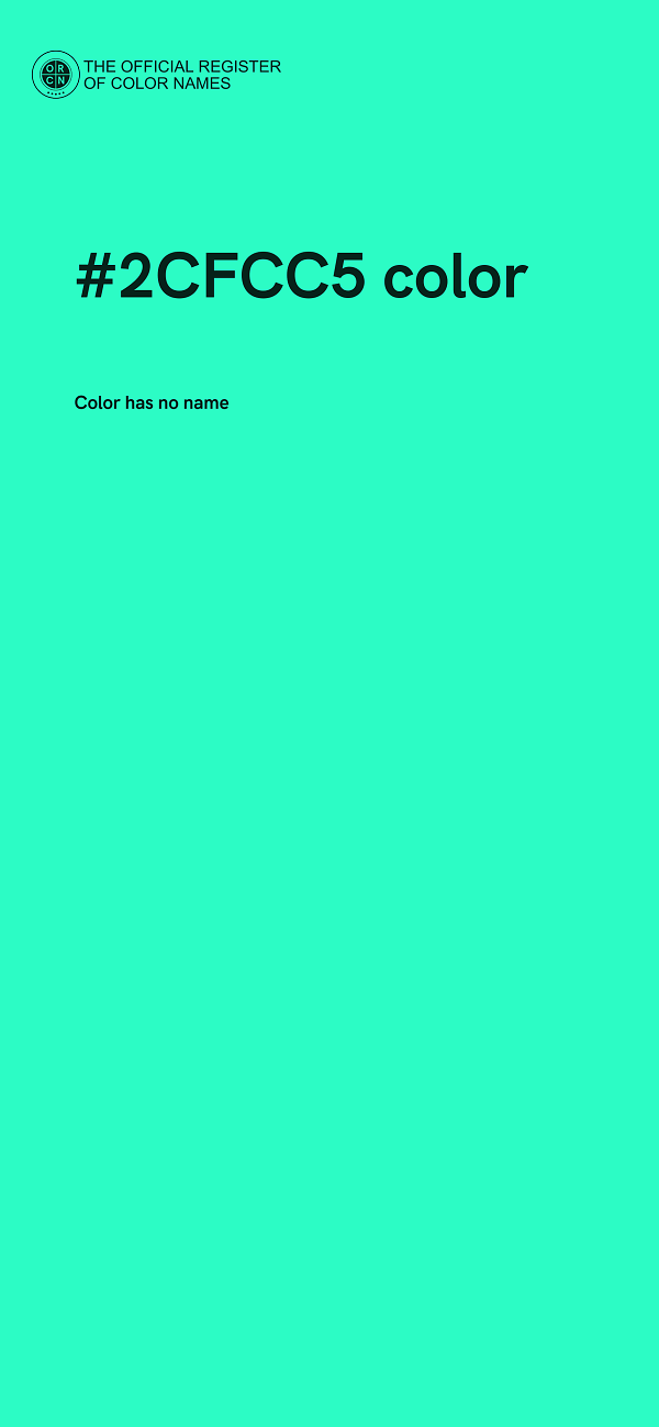 #2CFCC5 color image