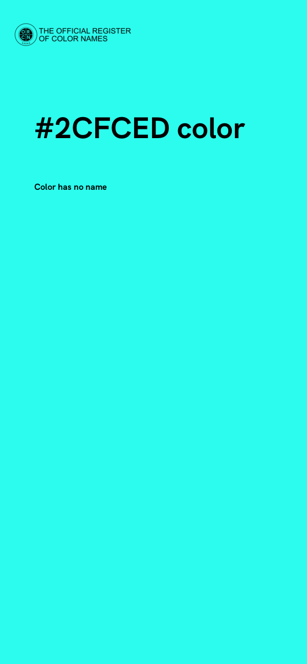 #2CFCED color image