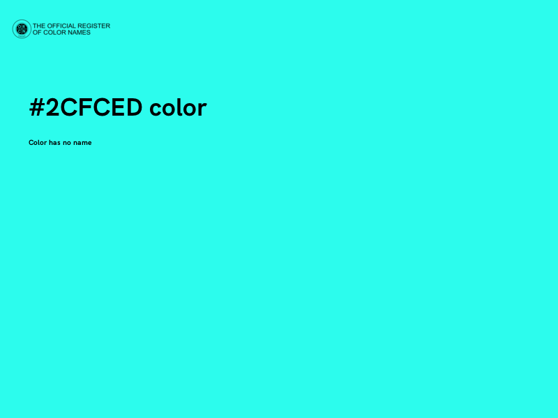#2CFCED color image