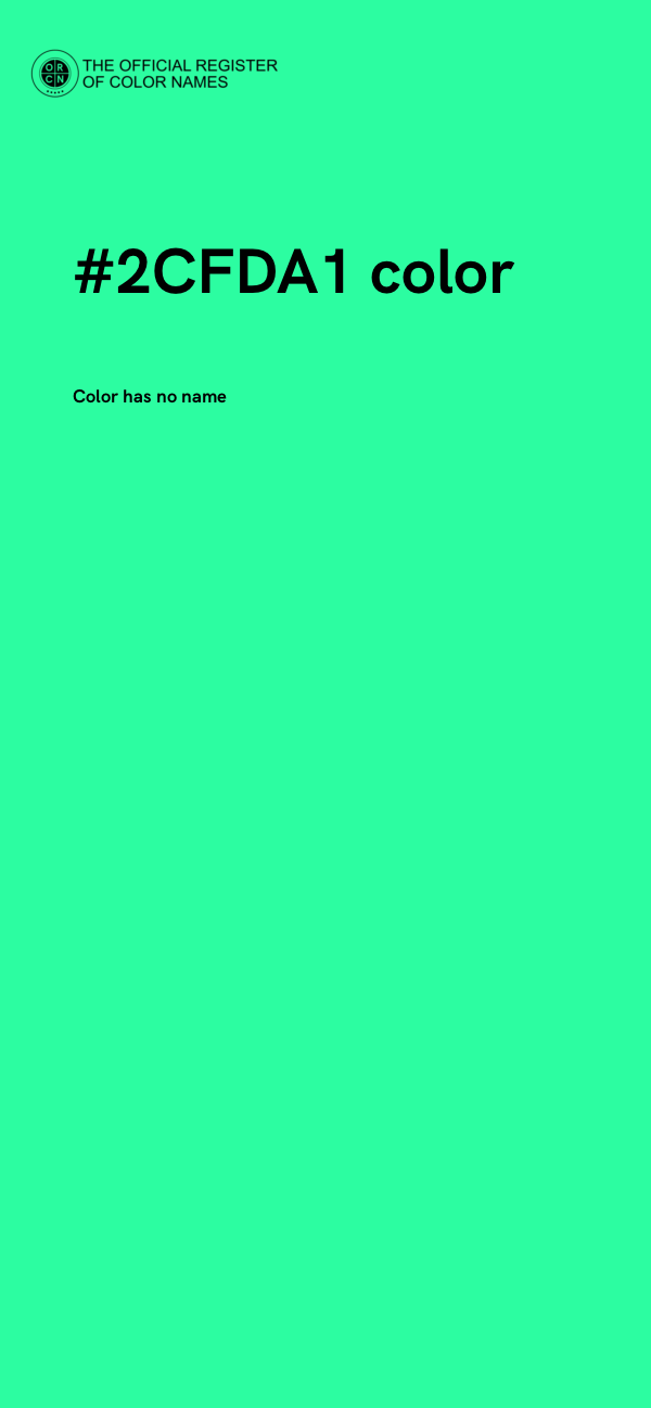 #2CFDA1 color image