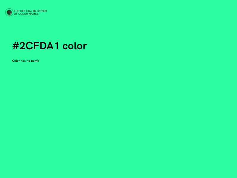 #2CFDA1 color image