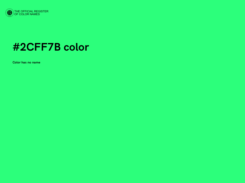 #2CFF7B color image