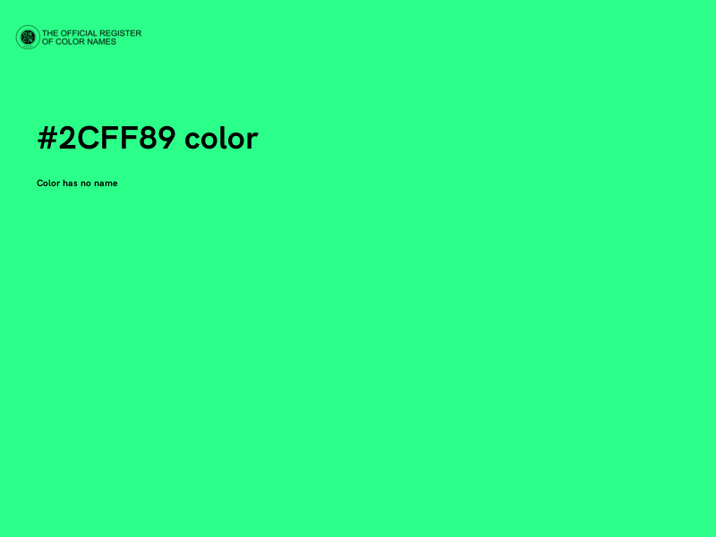 #2CFF89 color image