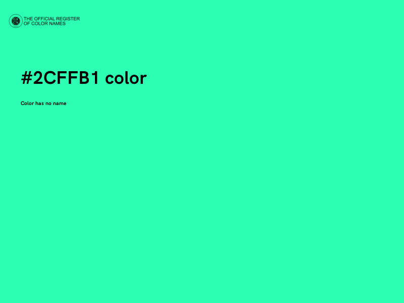 #2CFFB1 color image