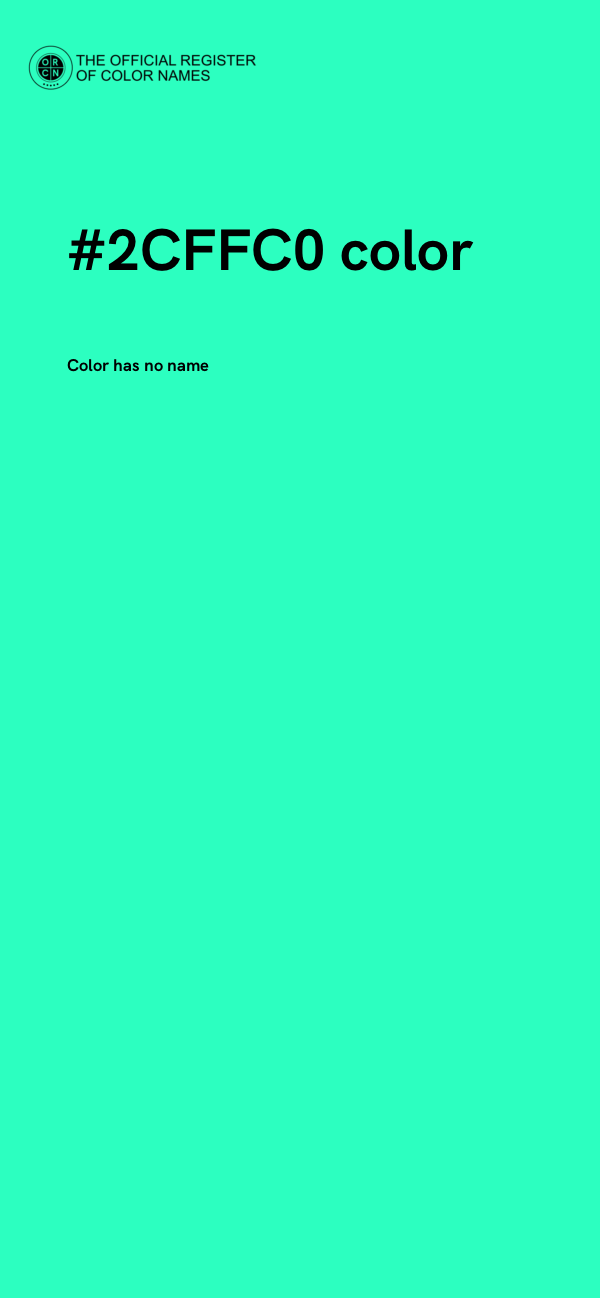 #2CFFC0 color image