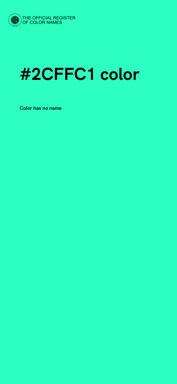 #2CFFC1 color image
