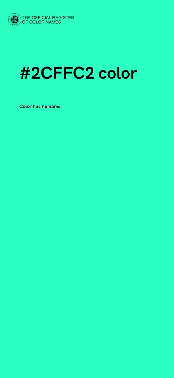 #2CFFC2 color image