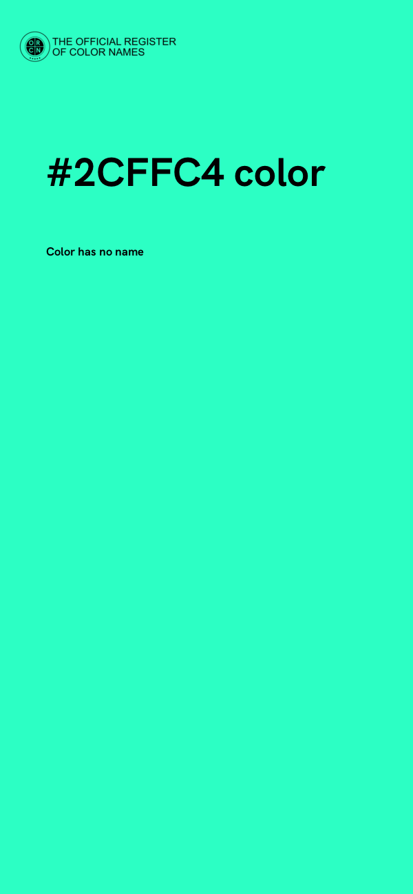 #2CFFC4 color image