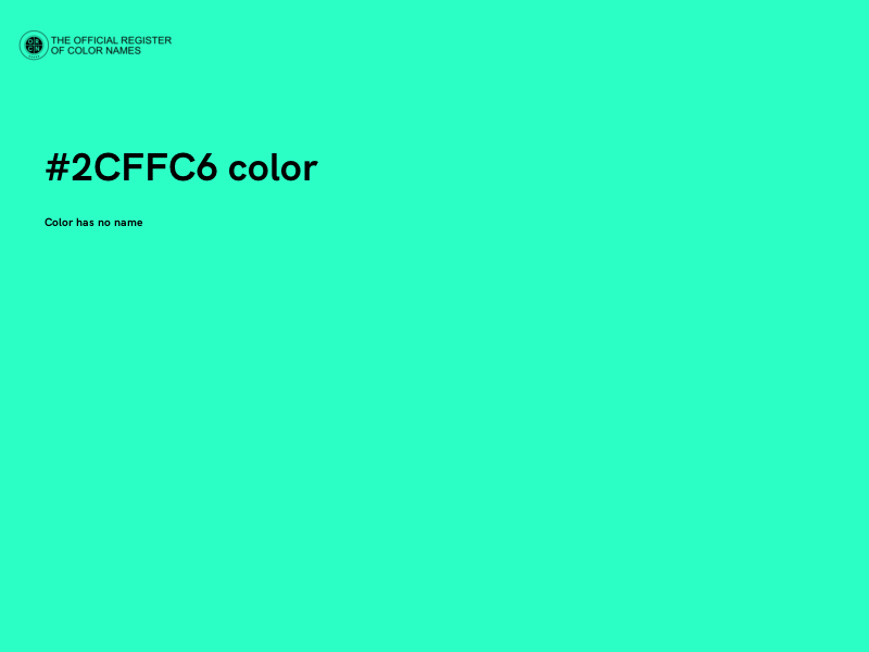 #2CFFC6 color image