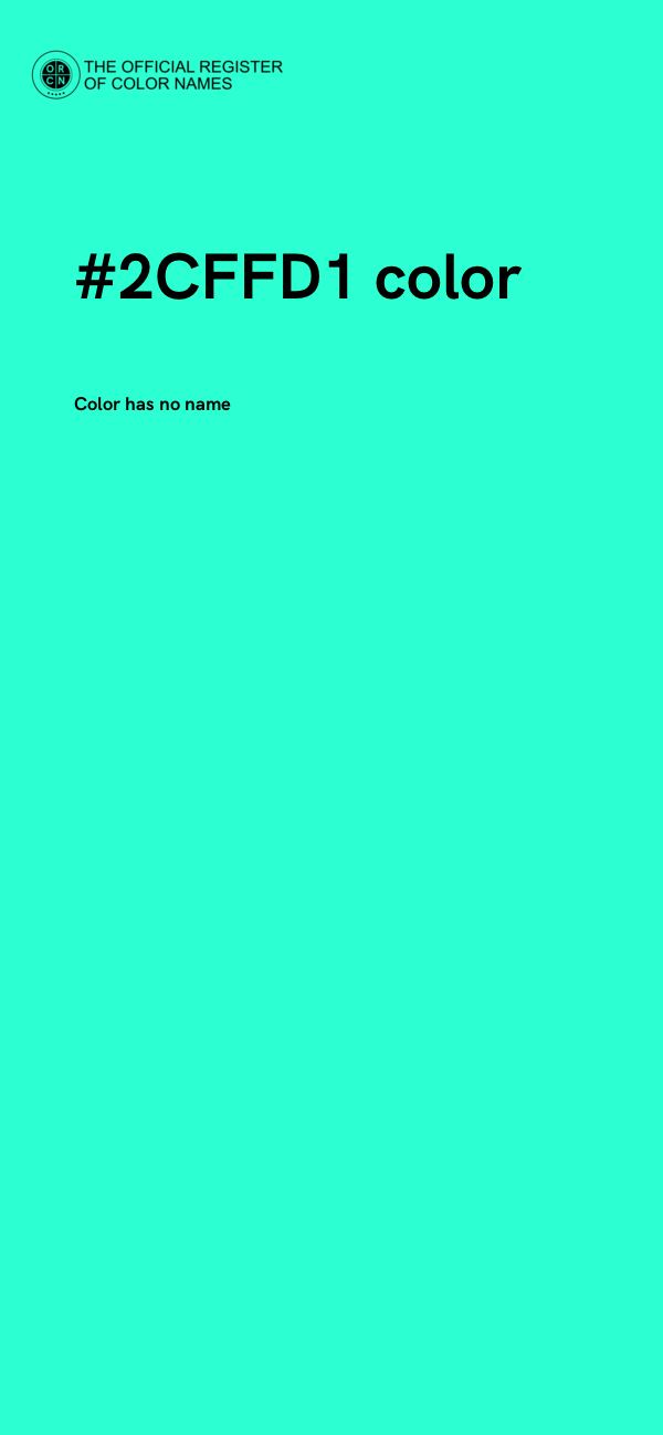 #2CFFD1 color image
