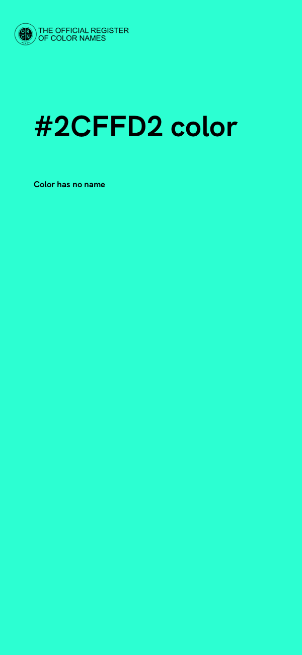 #2CFFD2 color image