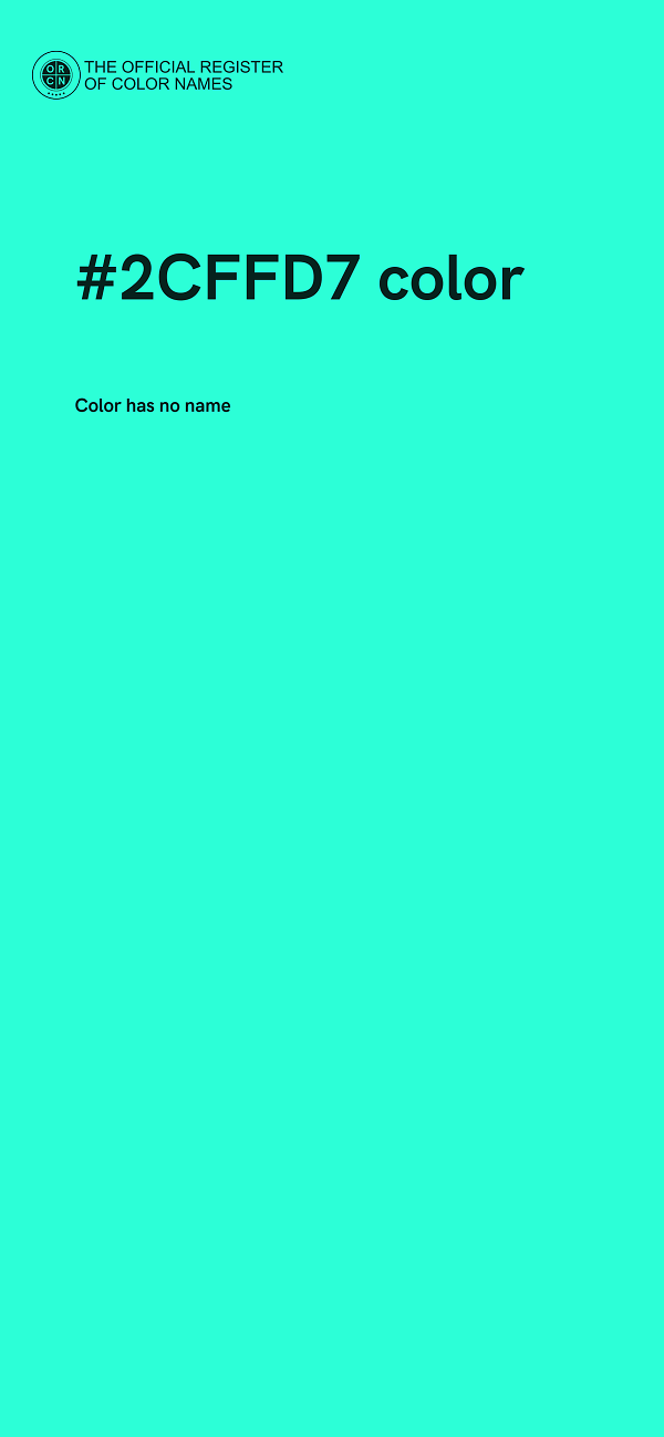 #2CFFD7 color image