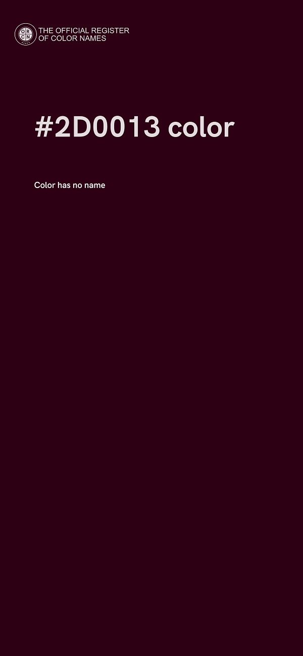 #2D0013 color image