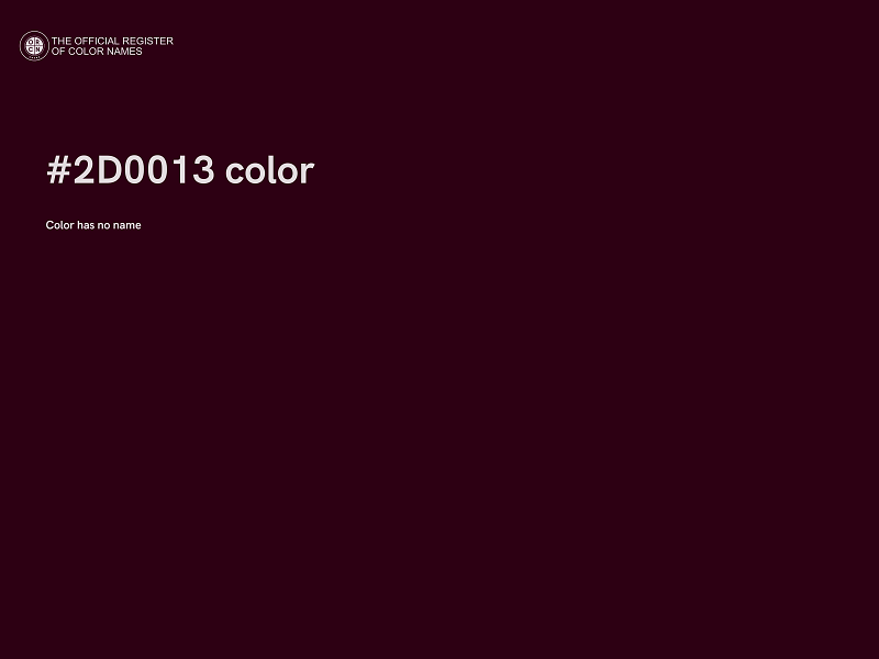 #2D0013 color image