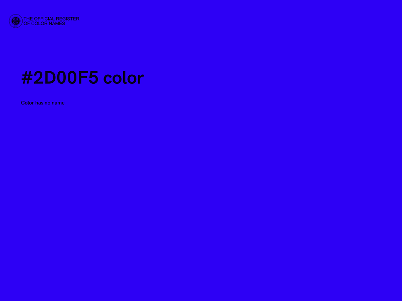 #2D00F5 color image