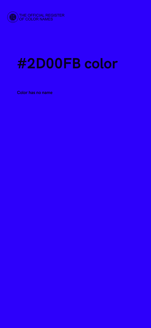#2D00FB color image