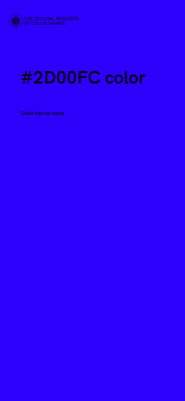 #2D00FC color image