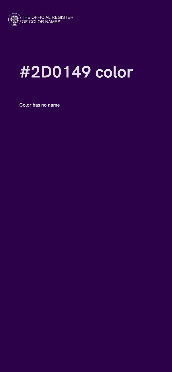 #2D0149 color image