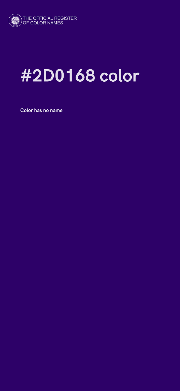 #2D0168 color image