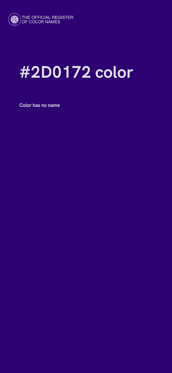 #2D0172 color image