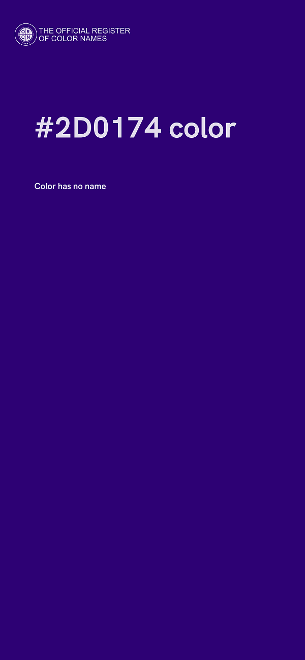 #2D0174 color image