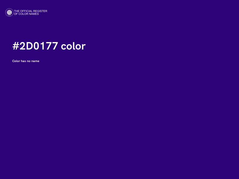 #2D0177 color image