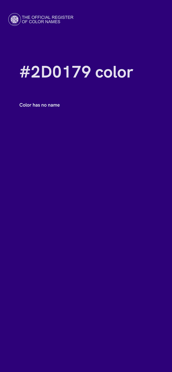 #2D0179 color image