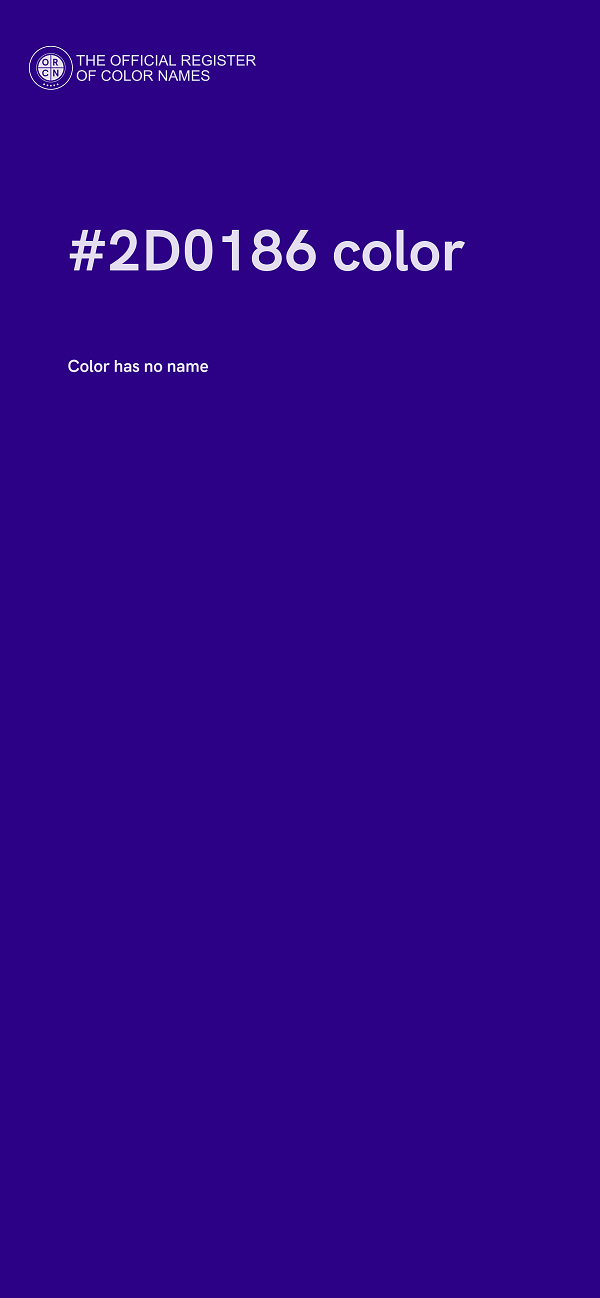 #2D0186 color image