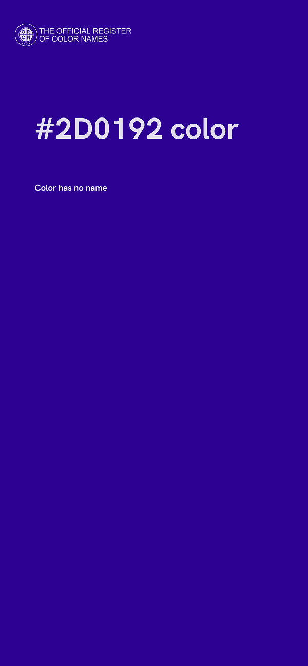#2D0192 color image
