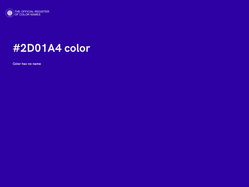 #2D01A4 color image