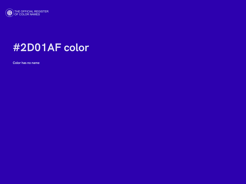 #2D01AF color image