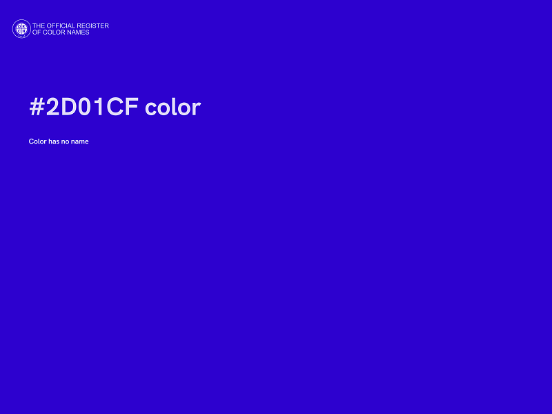 #2D01CF color image