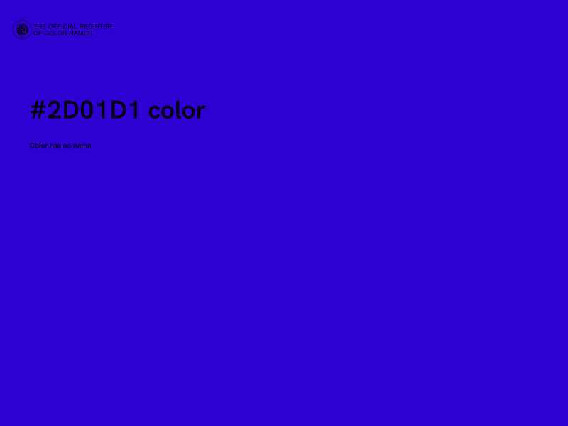 #2D01D1 color image
