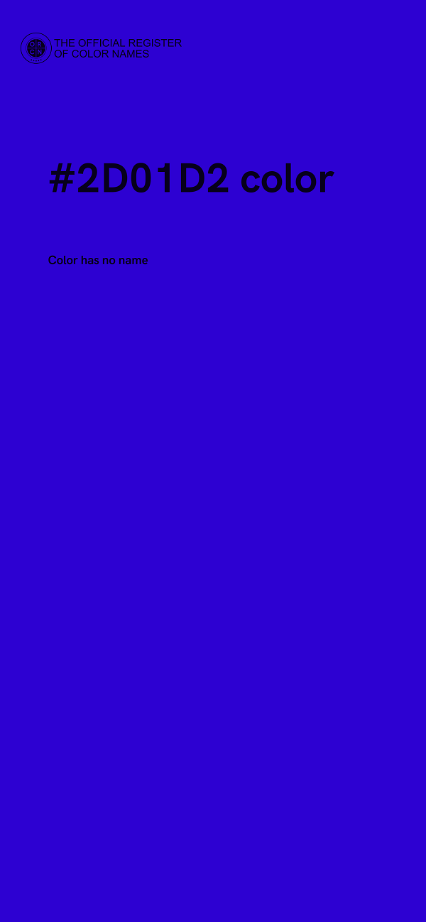 #2D01D2 color image