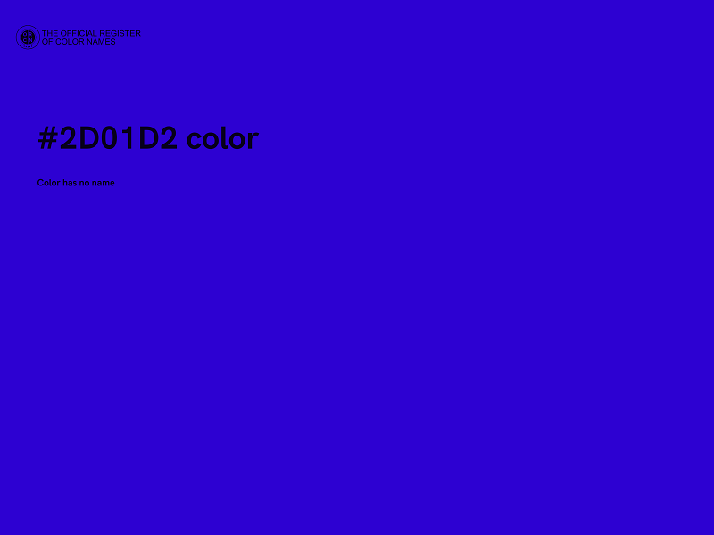 #2D01D2 color image