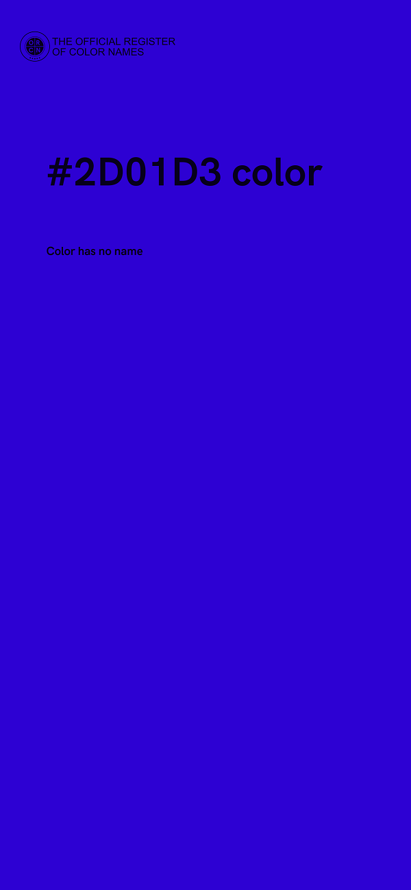 #2D01D3 color image