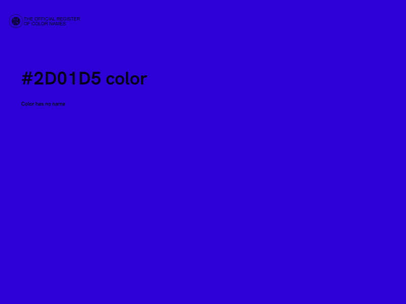 #2D01D5 color image