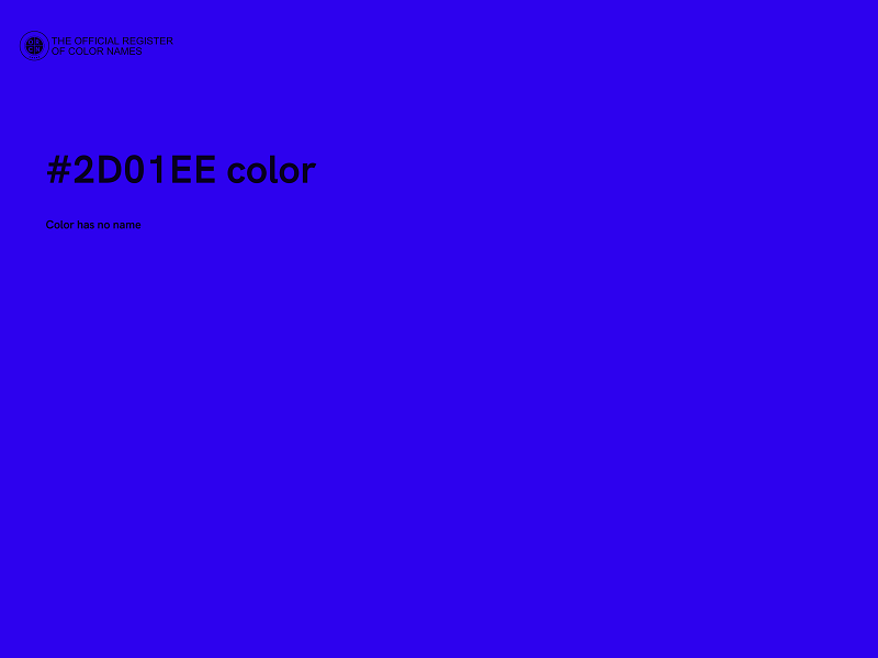 #2D01EE color image