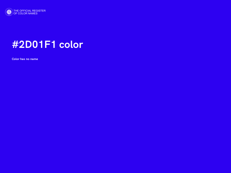 #2D01F1 color image