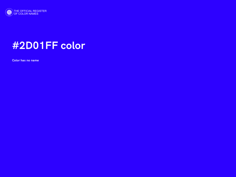 #2D01FF color image