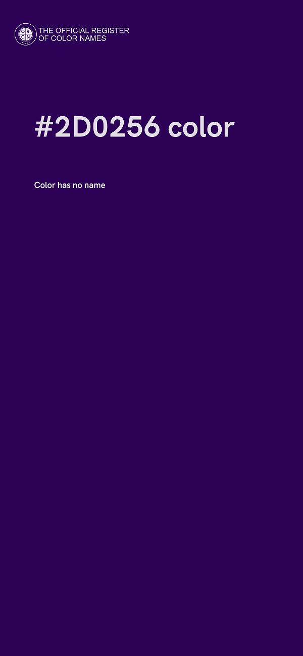 #2D0256 color image
