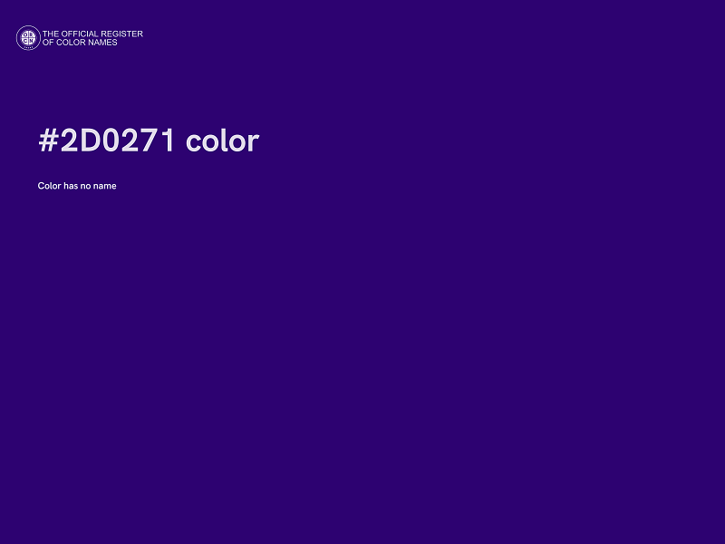 #2D0271 color image