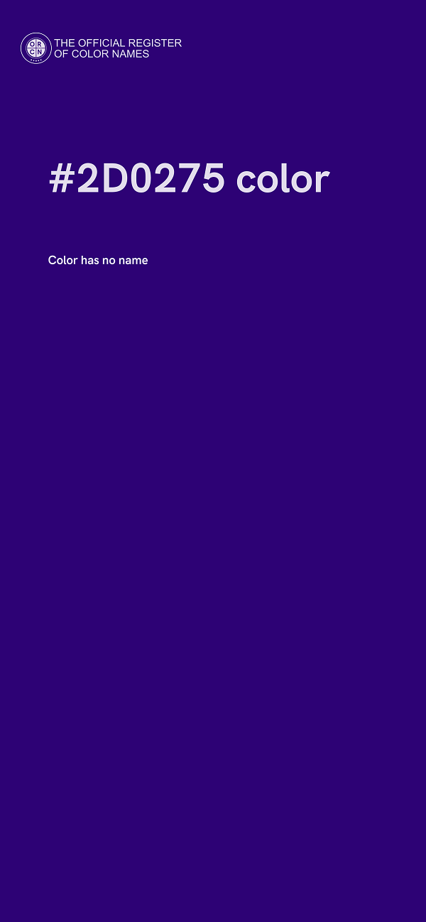 #2D0275 color image